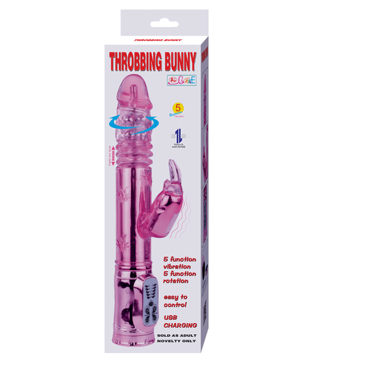 Baile - Rotateur Rampant Rose Throbbing Bunny - BAILE ROTATIONS | sextoys, vibrateurs, rotateurs vibrants | Dimensions : 414