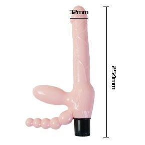 Baile - Harnais Sans Corde Tpr Avec Vibration Et Stimulation Anal 25.4 Cm