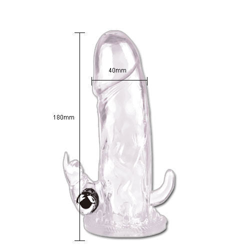 Baile - Brave Man Extension Du Pénis Lapin I - BAILE FOR HIM | sextoys, jouets sexuels pour hommes, accessoires de pénis, couvre-pénis avec extension | Dimensions : 141