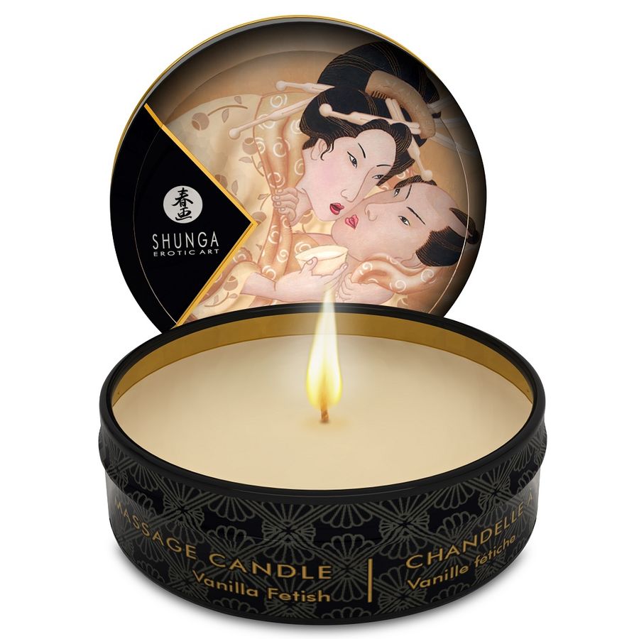 Shunga - Bougie De Massage Mini Caress By Candelight Vanille 30 Ml - SHUNGA CANDLES | pharmacie, pour les massages, bougies de massage | Dimensions : 52