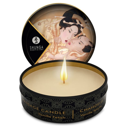 Shunga - Bougie De Massage Mini Caress By Candelight Vanille 30 Ml - SHUNGA CANDLES | pharmacie, pour les massages, bougies de massage | Dimensions : 52