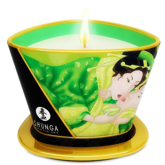 Shunga - Mini Caresse À La Bougie De Massage T Vert 170 Ml - SHUNGA CANDLES | pharmacie, pour les massages, bougies de massage | Dimensions : 290