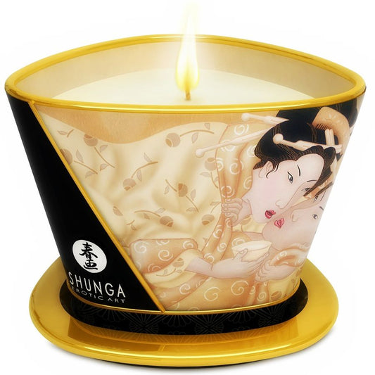 Shunga - Bougie De Massage Mini Caress By Candelight Vanille 170 Ml - SHUNGA CANDLES | pharmacie, pour les massages, bougies de massage | Dimensions : 295