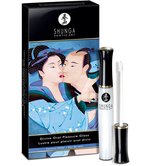 Shunga - Brillant À Lèvres Divine Eau De Coco - SHUNGA APHRODISIACS | pharmacie, pour le sexe oral | Dimensions : 50