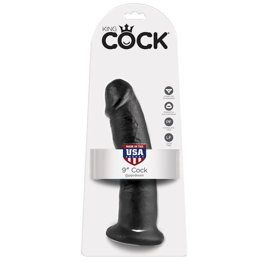 King Cock - 9 Gode Noir 22.9 Cm - KING COCK | sextoys, godes sans vibration, pénis réalistes | Dimensions : 510
