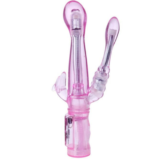 Baile - Vibrateur Flexible Avec Stimulateur Anal - BAILE VIBRATORS | sextoys, vibrateurs, vibrateurs de lapin | Dimensions : 222