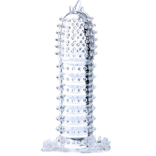 Baile - Gaine Pénienne Avec Points Stimulants Transparents 14 Cm - BAILE FOR HIM | sextoys, jouets sexuels pour hommes, accessoires de pénis, manchons péniens sans extension | Dimensions : 61