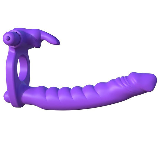 Fantasy C-Ringz - Silicone Double Vibrator Rabbit - FANTASY C-RINGZ | sextoys, jouets sexuels pour hommes, accessoires de pénis, anneaux de pénis, cockring avec vibration | Dimensions : 221