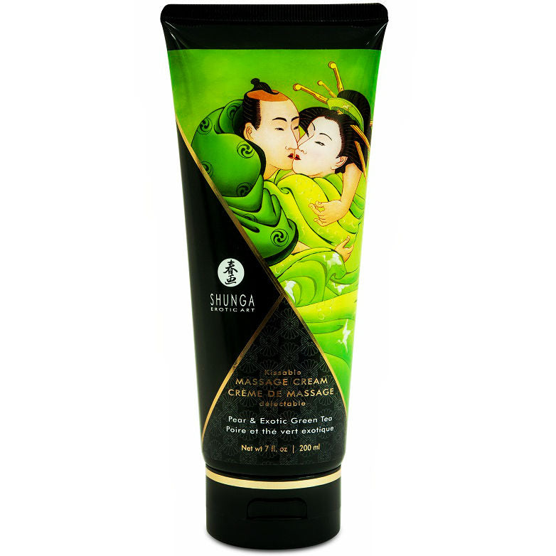 Shunga - Crème De Massage Poire & Thé Vert 200 Ml - SHUNGA MASSAGE CREAM | pharmacie, pour les massages, crèmes de massage | Dimensions : 313