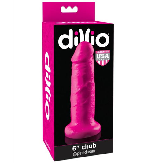 Dillio - Chub 15.2 Cm Rose - DILLIO | sextoys, godes sans vibration, godes ceinture | Dimensions : 357