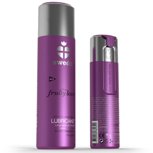 Swede - Fruity Love Lubrifiant Framboise Rhubarbe 100 Ml - SWEDE | pharmacie, lubrifiants, aux saveurs délicieuses | Dimensions : 141