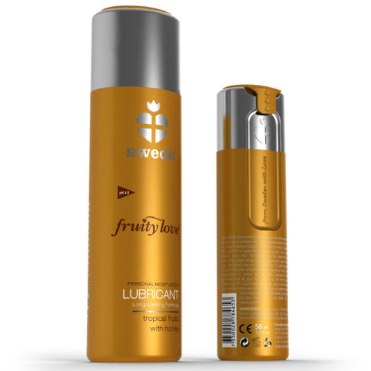 Swede - Fruity Love Lubrifiant Miel De Fruits Tropicaux 100 Ml - SWEDE | pharmacie, lubrifiants, aux saveurs délicieuses | Dimensions : 142
