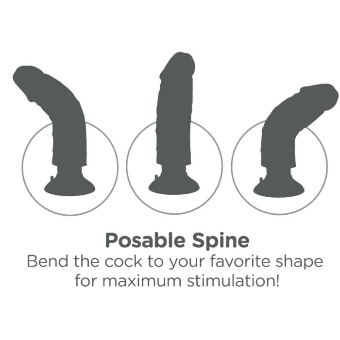 King Cock - Gode Vibrant Avec Testicules 25.5 Cm Couleur Naturelle