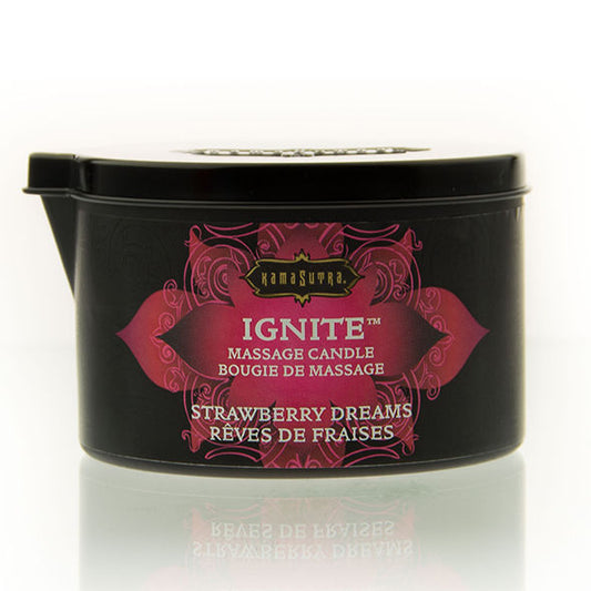 Kamasutra - Bougie De Massage Fraise Rêves 170 Gr - KAMASUTRA  COSMETICS | pharmacie, pour les massages, bougies de massage | Dimensions : 231