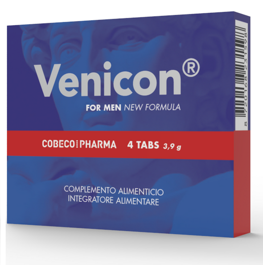 Cobeco - Venicon Pour Homme 4 Tab - COBECO PHARMA | pharmacie, compléments alimentaires, pilules pour hommes | Dimensions : 10