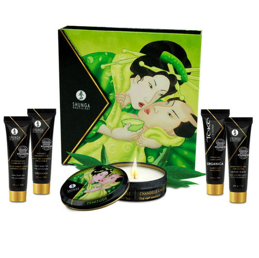 Shunga - Kit Thé Vert Bio Secret Geisha - SHUNGA KITS | pharmacie, pour les massages, kits de massage | Dimensions : 258