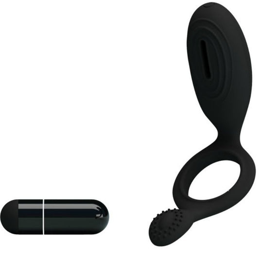 Pretty Love - Ethel Anneau Vibrant Avec Stimulateur - PRETTY LOVE MALE | sextoys, jouets sexuels pour hommes, accessoires de pénis, anneaux de pénis, cockring avec vibration | Dimensions : 60