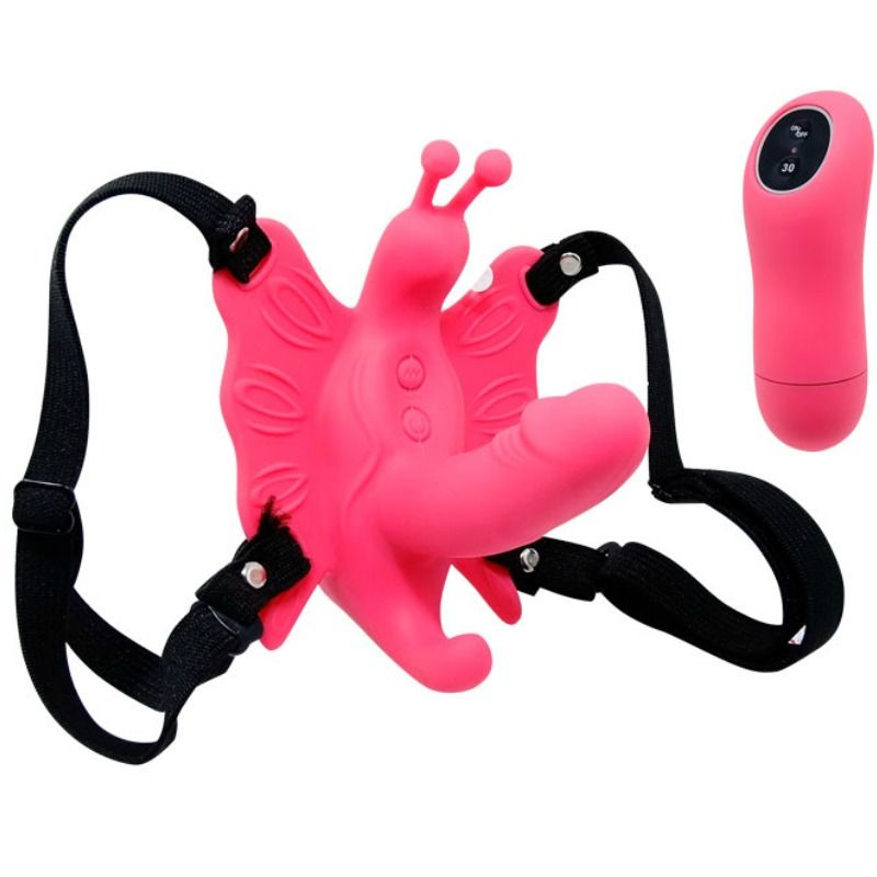 Baile - Harnais Papillon Télécommande Ultra Passionné - BAILE STIMULATING | sextoys, vibrateurs, télécommande | Dimensions : 248