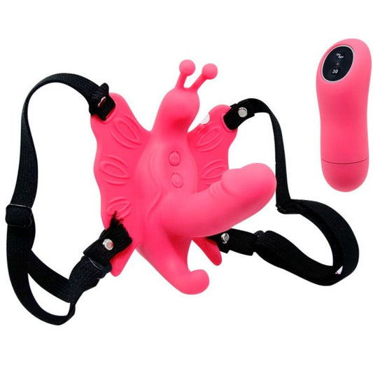 Baile - Harnais Papillon Télécommande Ultra Passionné - BAILE STIMULATING | sextoys, vibrateurs, télécommande | Dimensions : 248