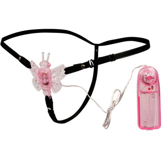 Baile - Harnais Avec Papillon Vibrant Multivitesses - BAILE STIMULATING | sextoys, jouets pour femmes, stimulateurs, pour clitoris | Dimensions : 136