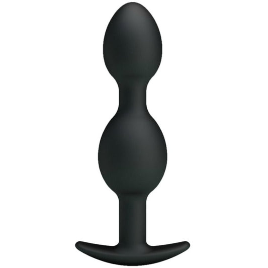 Pretty Love - Balles Anal En Silicone 12.5 Cm Noires - PRETTY LOVE BOTTOM | sextoys, anal, bouchons anaux | Dimensions : 110