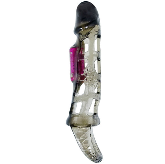 Baile - Manchon Dextension De Pénis De Avec Vibration Et Sangle 13.5 Cm - BAILE FOR HIM | sextoys, jouets sexuels pour hommes, accessoires de pénis, couvre-pénis avec extension | Dimensions : 70