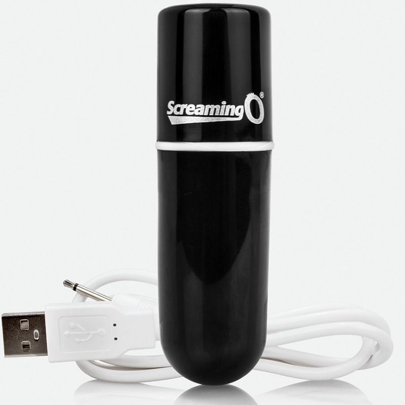 Screaming O - Bala Vibreura Rechargeable Vooom Noir - SCREAMING O | sextoys, jouets pour femmes, stimulateurs, balles vibrantes | Dimensions : 75