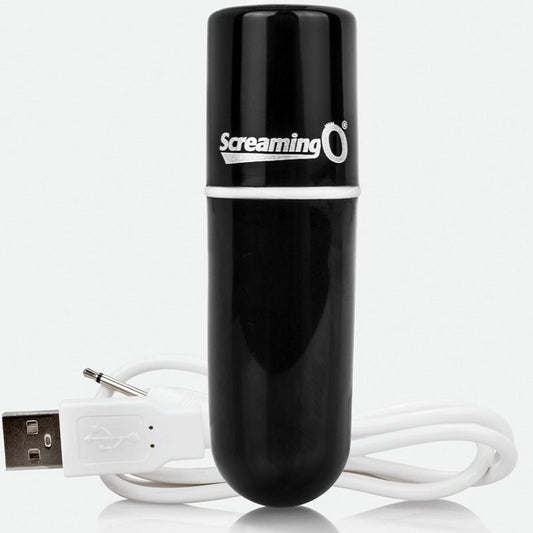 Screaming O - Bala Vibreura Rechargeable Vooom Noir - SCREAMING O | sextoys, jouets pour femmes, stimulateurs, balles vibrantes | Dimensions : 75