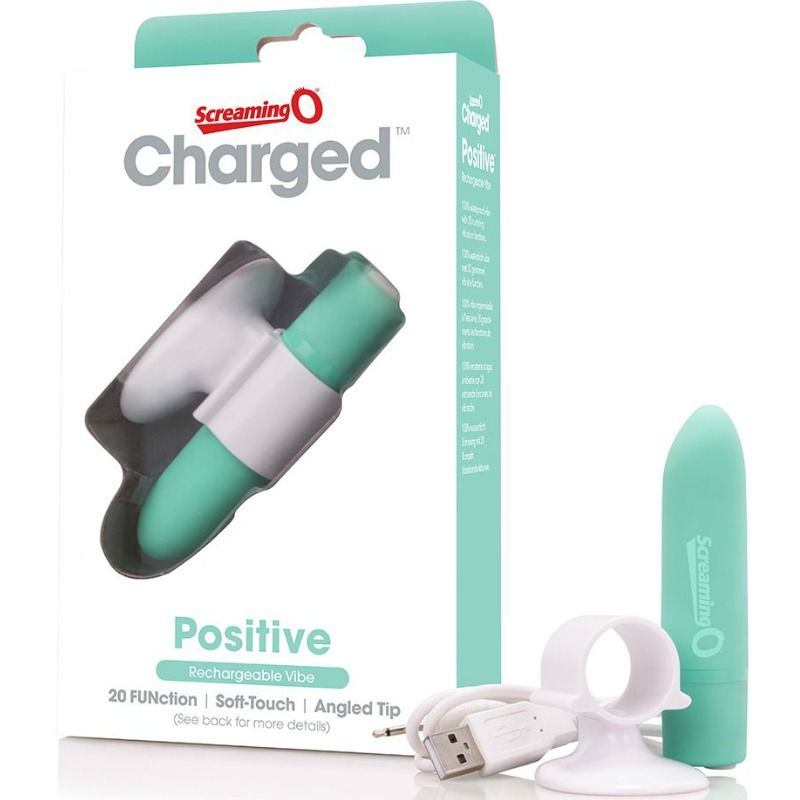 Screaming O - Masseur Rechargeable Positive Vert - SCREAMING O | sextoys, jouets pour femmes, stimulateurs | Dimensions : 130