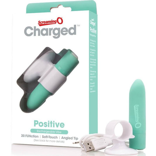 Screaming O - Masseur Rechargeable Positive Vert - SCREAMING O | sextoys, jouets pour femmes, stimulateurs | Dimensions : 130
