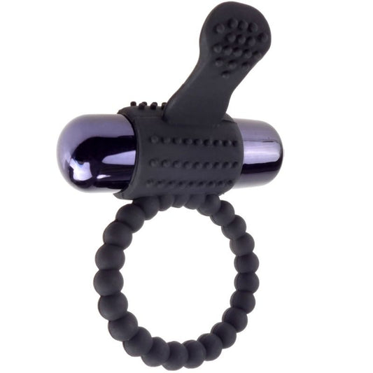 Fantasy C-Ringz - Anneau Vibrant En Silicone Noir Fantasy C-Ring - FANTASY C-RINGZ | sextoys, jouets sexuels pour hommes, accessoires de pénis, anneaux de pénis, cockring avec vibration | Dimensions : 43