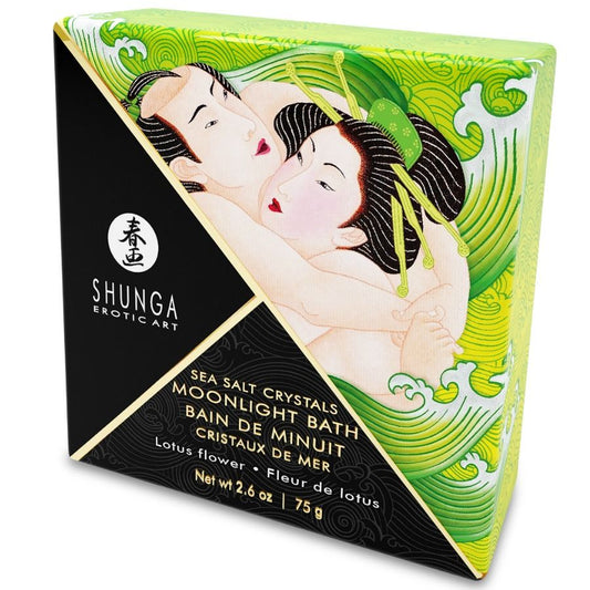 Shunga - Bain Ou Sels Saveur Lotus 75 Gr - SHUNGA BATH EXPERIENCE | pharmacie, pour la salle de bain | Dimensions : 84