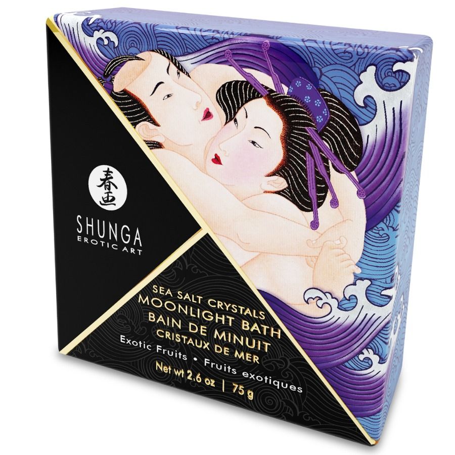 Shunga - Sels De Bain A Goût Violet Exotique 75 Gr - SHUNGA BATH EXPERIENCE | pharmacie, pour la salle de bain | Dimensions : 84