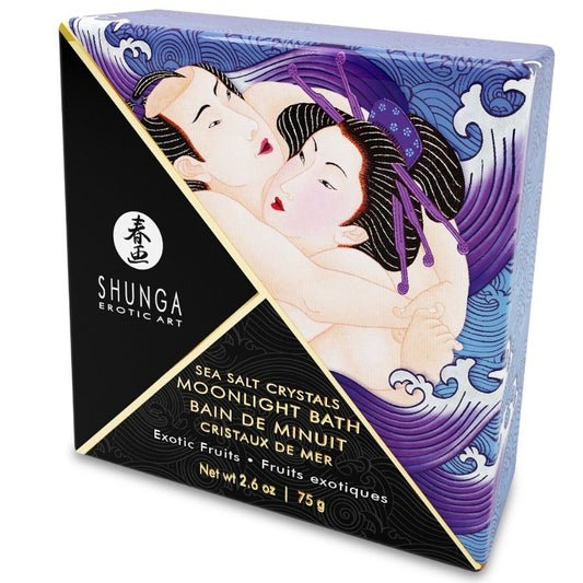Shunga - Sels De Bain A Goût Violet Exotique 75 Gr - SHUNGA BATH EXPERIENCE | pharmacie, pour la salle de bain | Dimensions : 84