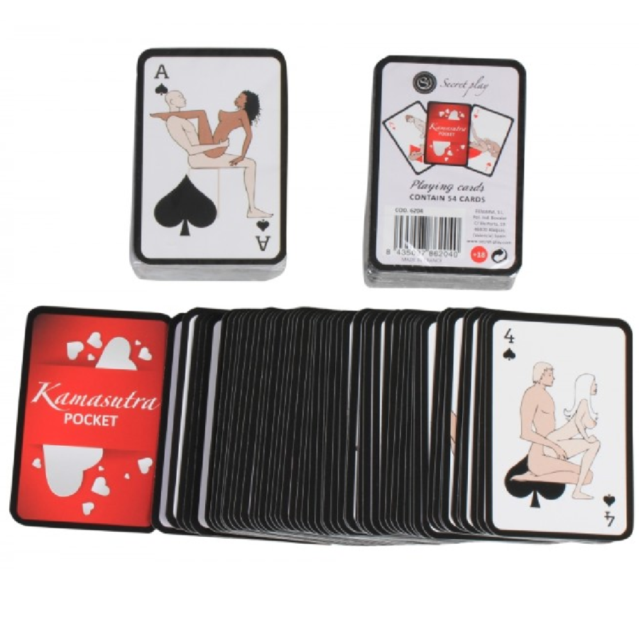 Secretplay - Cartes À Jouer Kamasutra De Poche (Es/En/Pt/It/Fr/De) - SECRETPLAY 100% GAMES | jeux, jeux de cartes | Dimensions : 45