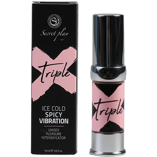 Secretplay - Triple X Unisex Pleasure Intensificator - SECRETPLAY COSMETIC | pharmacie, stimulants pour les femmes, vibrateur liquide | Dimensions : 55