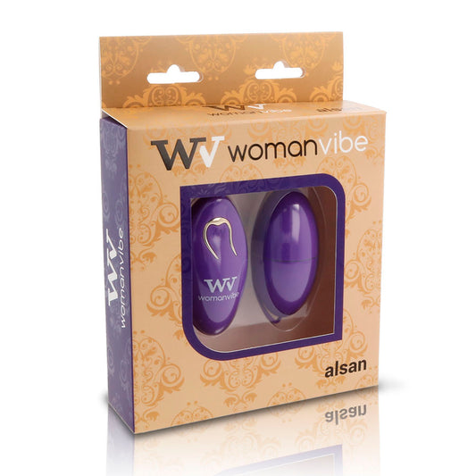 Womanvibe - Alsan Egg Telecommande Noir Silicone Violet