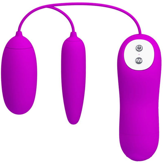 Pretty Love - Irma Double Oeuf Vibrant - PRETTY LOVE FLIRTATION | sextoys, jouets pour femmes, stimulateurs, pour clitoris | Dimensions : 125