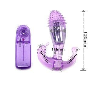 Baile - Stimulateur Vaginal Et Anal Lilas Avec Vibration - BAILE | sextoys, anal, vibromasseurs anaux | Dimensions : 200
