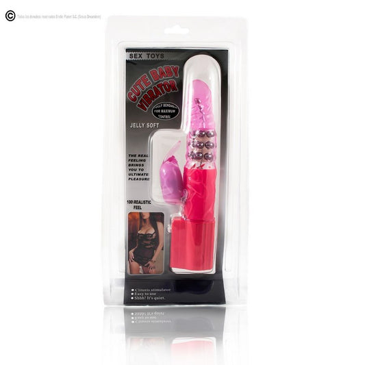 Baile - Rotateur De Lapin Rose Avec Superstimulateur - BAILE ROTATIONS | sextoys, vibrateurs, rotateurs vibrants | Dimensions : 350