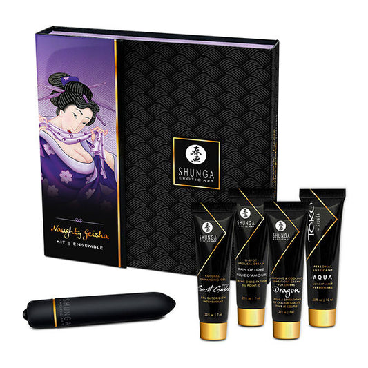Shunga - Kit Geisha Coquinée - SHUNGA KITS | pharmacie, pour les massages, kits de massage | Dimensions : 210