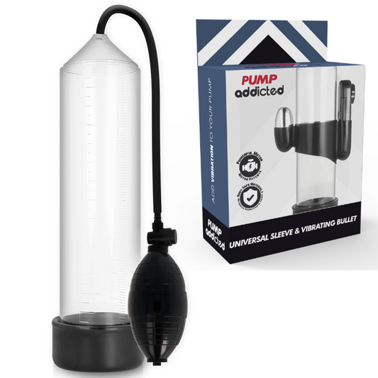 Pump Addicted - Vibrateur Transparent Rx3 - PUMP ADDICTED | sextoys, jouets sexuels pour hommes, accessoires de pénis, pénis agrandisseur pompe | Dimensions : 0