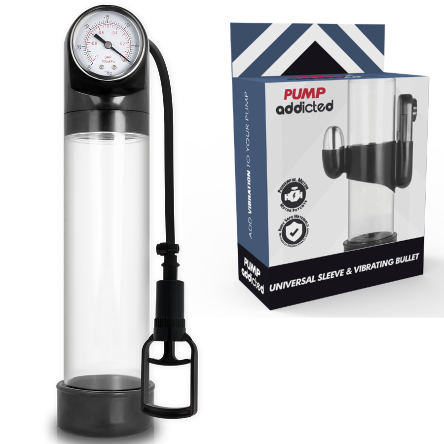 Pump Addicted - Vibrateur Transparent Rx9 - PUMP ADDICTED | sextoys, jouets sexuels pour hommes, accessoires de pénis, pénis agrandisseur pompe | Dimensions : 0