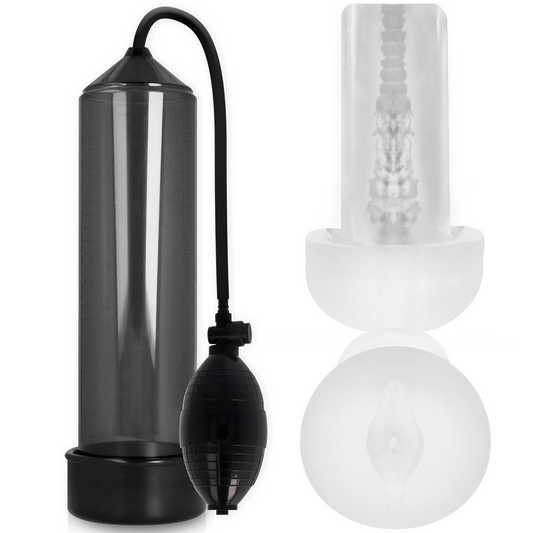 Pump Addicted - Rx3 Noir Avec Manchon De Plaisance - PUMP ADDICTED | sextoys, jouets sexuels pour hommes, accessoires de pénis, pénis agrandisseur pompe | Dimensions : 0
