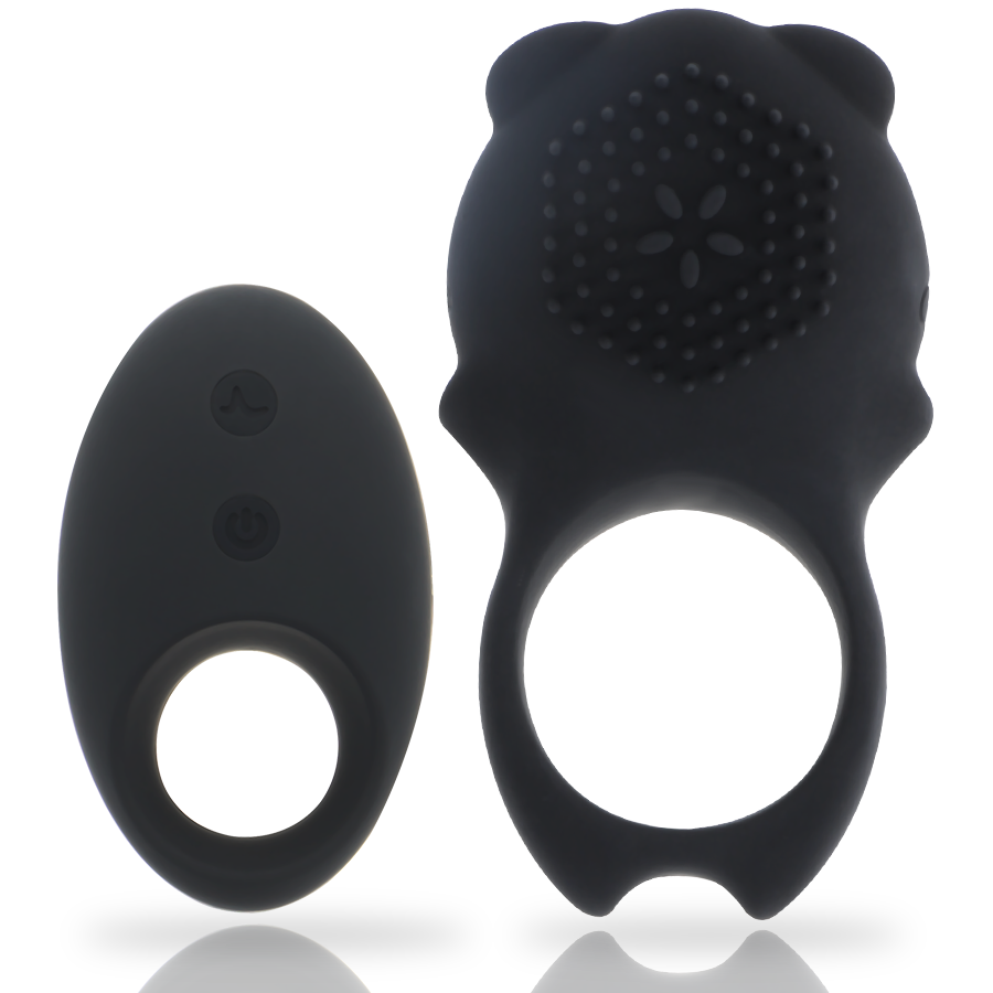 Mia  - Telecommande Colosseo Ring Noir - MIA | sextoys, jouets sexuels pour hommes, accessoires de pénis, anneaux de pénis, cockring avec vibration | Dimensions : 185
