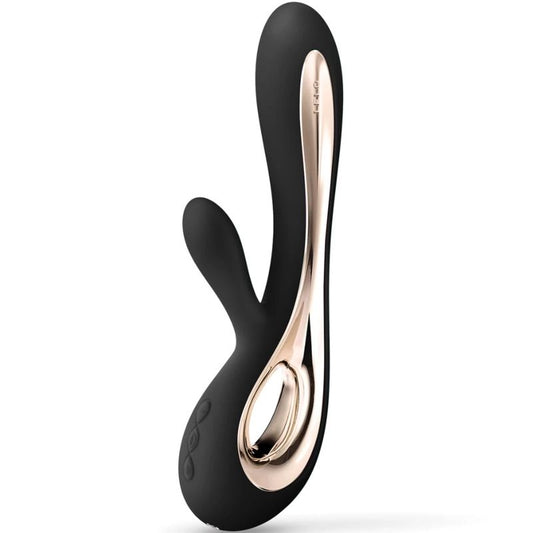 Lelo - Vibrateur Soraya 2 Lapin Noir - LELO | sextoys, jouets pour femmes, stimulateurs, pour clitoris | Dimensions : 415