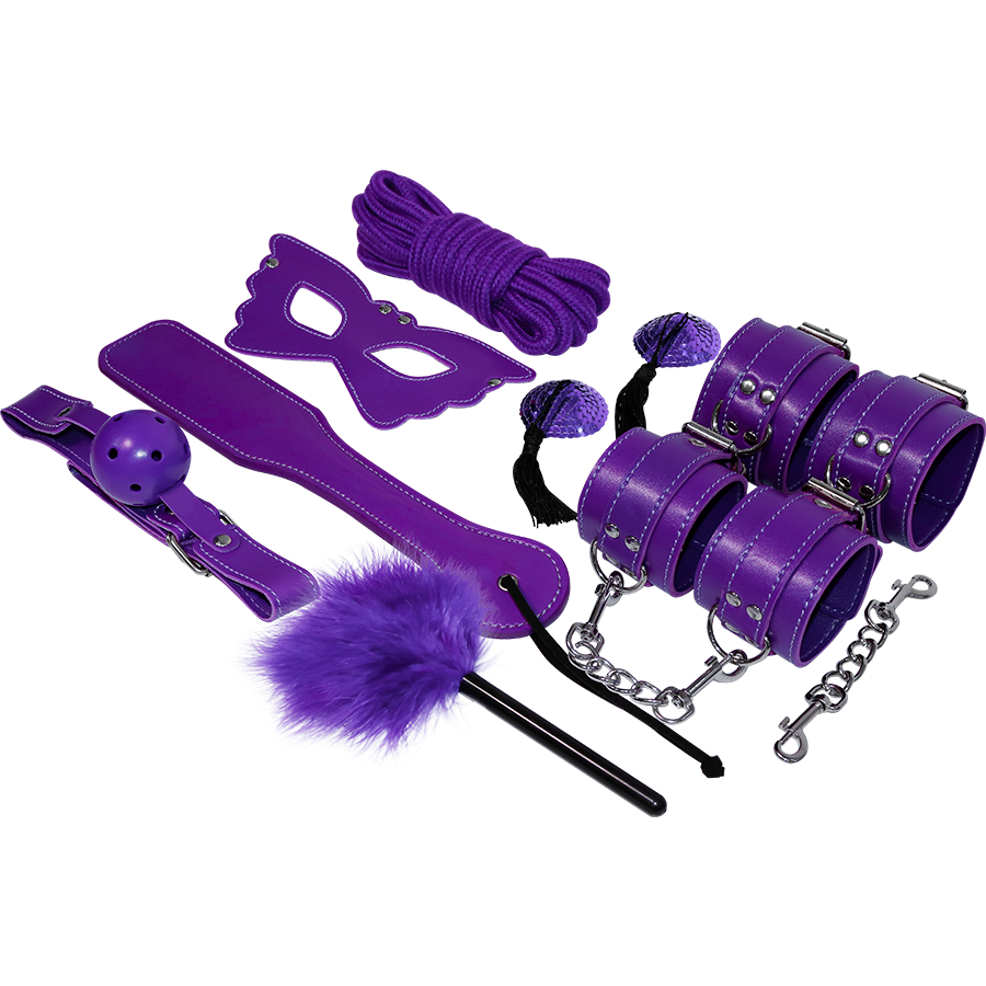 Kit BDSM Violet pour Initiation et Plaisirs Intenses