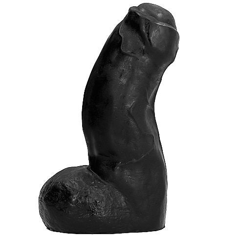 Gode réaliste noir All Black 17 cm souple