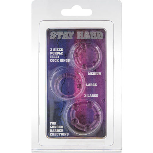 Seven Creations - Ensemble De Trois Anneaux Pénis Lilas - SEVEN CREATIONS | sextoys | Dimensions : 35