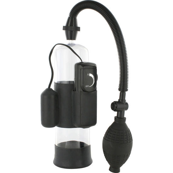 Seven Creations - Pompe Érection Pour Le Pénis Avec Vibrateur - SEVEN CREATIONS | sextoys, jouets sexuels pour hommes, accessoires de pénis, pénis agrandisseur pompe | Dimensions : 305